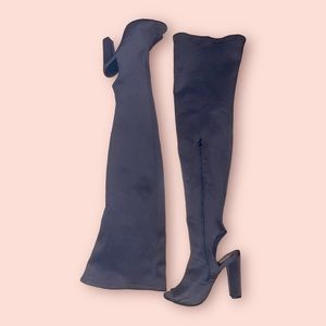 Thigh High Open Toe Boots